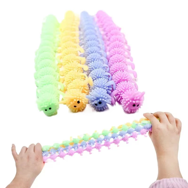 Caterpillar Sensory Stress Relief Toy - Stretchy Fidget Worm for Anxiety Therapy for Teens and Adults