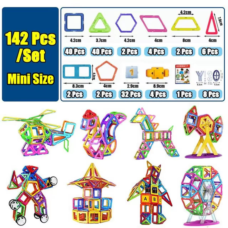 Magnetic Building Blocks Designer Set - Educational Magnet Toys for Children, Ideal Gift for Creative Play