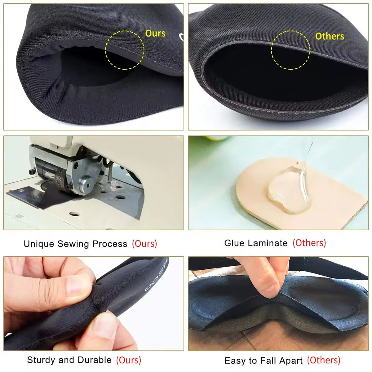 3D Contoured Sleep Mask with Earplugs - Light Blocking Eye Mask for Men and Women