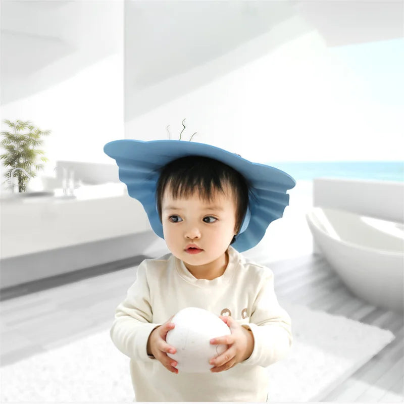 Adjustable Baby Shower Soft Cap for Hair Washing and Ear Protection - Safe Shampooing and Bathing Head Cover for Children