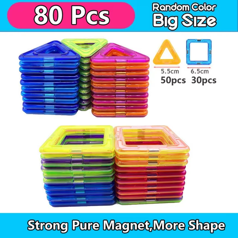 Magnetic Building Blocks Designer Set - Educational Magnet Toys for Children, Ideal Gift for Creative Play