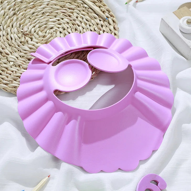 Adjustable Baby Shower Soft Cap for Hair Washing and Ear Protection - Safe Shampooing and Bathing Head Cover for Children