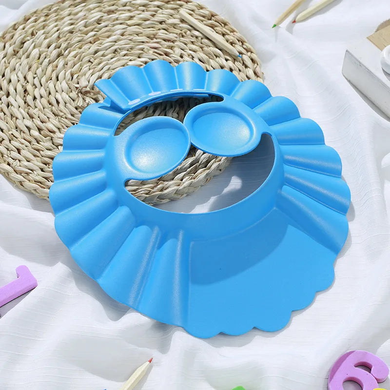 Adjustable Baby Shower Soft Cap for Hair Washing and Ear Protection - Safe Shampooing and Bathing Head Cover for Children