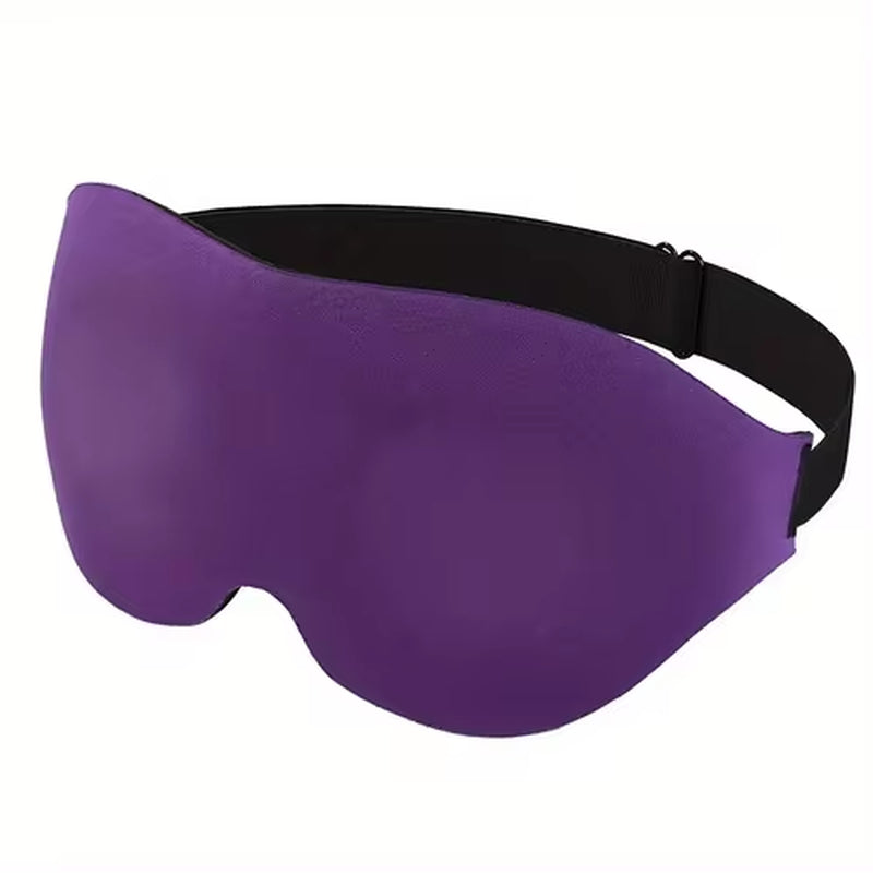 3D Contoured Sleep Mask with Earplugs - Light Blocking Eye Mask for Men and Women