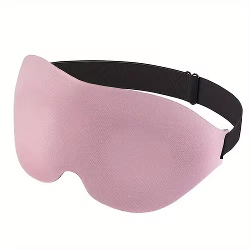 3D Contoured Sleep Mask with Earplugs - Light Blocking Eye Mask for Men and Women