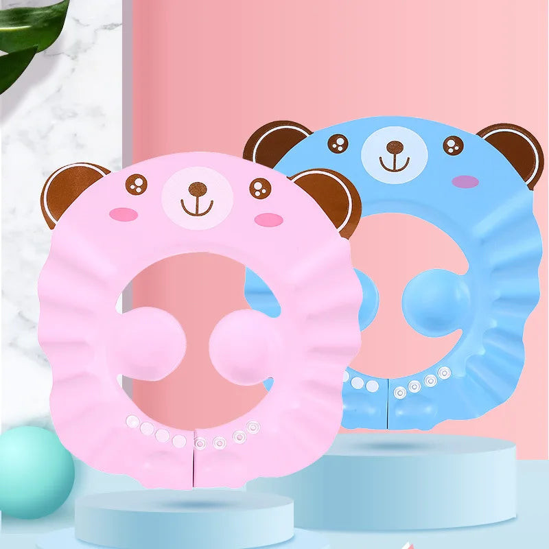 Adjustable Baby Shower Soft Cap for Hair Washing and Ear Protection - Safe Shampooing and Bathing Head Cover for Children