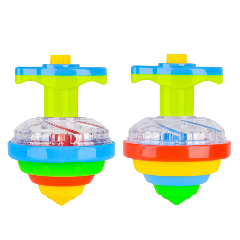 LED Illuminated Spinning Top Gyroscope Toy for Kids - Musical Launcher with Flashing Lights, Perfect for Birthday Party Favors