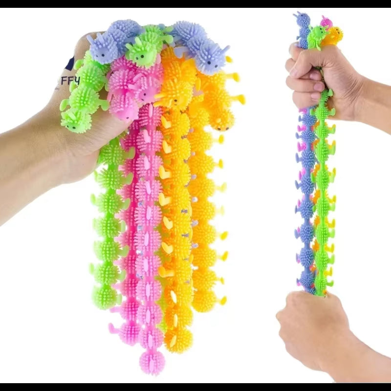 Caterpillar Sensory Stress Relief Toy - Stretchy Fidget Worm for Anxiety Therapy for Teens and Adults