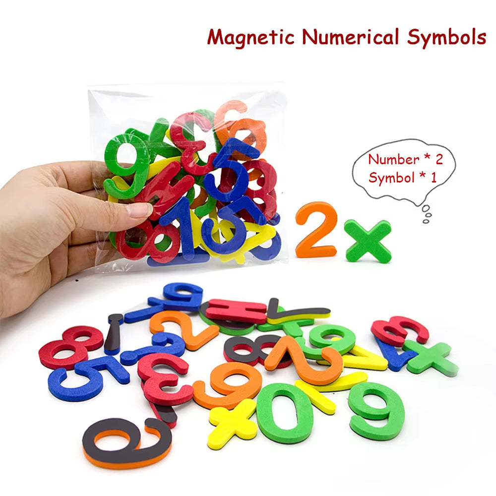Educational Magnetic Letters and Numbers Set - Uppercase and Lowercase Alphabet Fridge Magnets for Preschool Learning and Math Skills