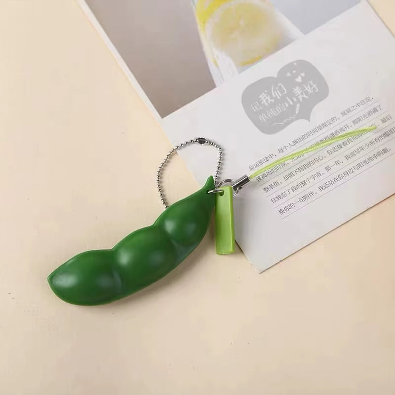 PeaPod Keychain Fidget Toy - Stress Relief Squeeze Sensory Product for Adults and Kids - 20/10 Pack Antistress Gift