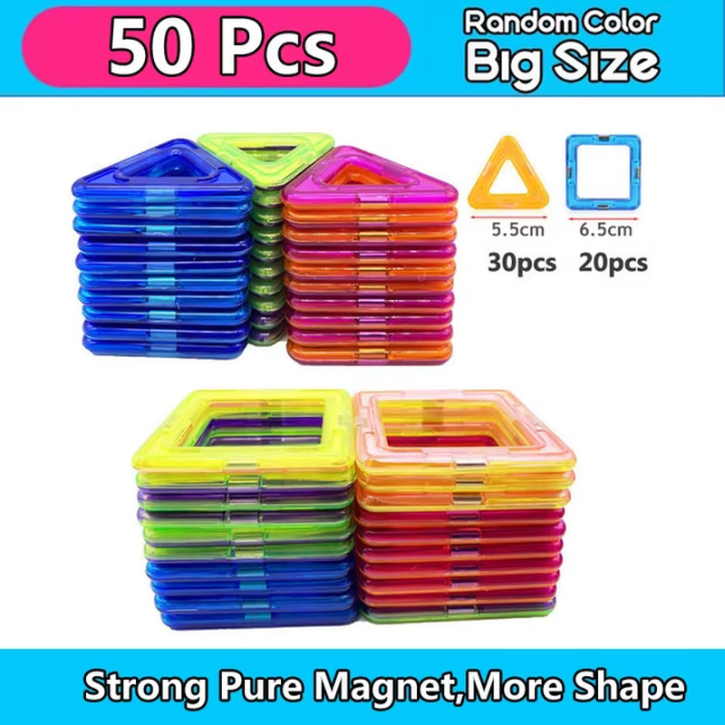 Magnetic Building Blocks Designer Set - Educational Magnet Toys for Children, Ideal Gift for Creative Play