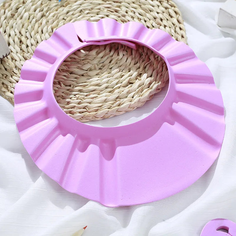 Adjustable Baby Shower Soft Cap for Hair Washing and Ear Protection - Safe Shampooing and Bathing Head Cover for Children