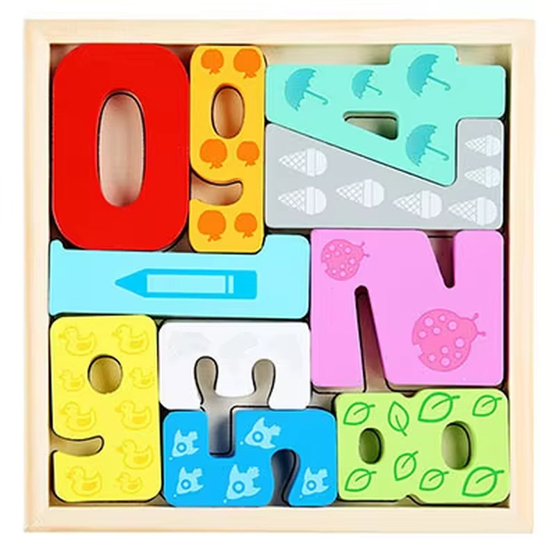 Montessori-Inspired 3D Wooden Jigsaw Puzzle and Tangram Math Toys for Early Childhood Development