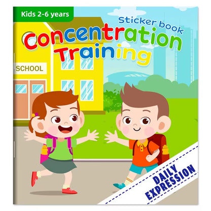 Montessori Cartoon Sticker Books for Potential Development in Children Aged 3-6 Years