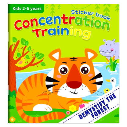 Montessori Cartoon Sticker Books for Potential Development in Children Aged 3-6 Years