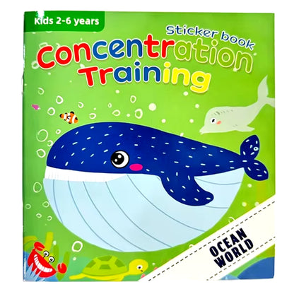Montessori Cartoon Sticker Books for Potential Development in Children Aged 3-6 Years