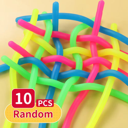 Premium Sensory Fidget Toys for Children and Adults: Innovative Squishy Shrink Tube and Pea Squeeze Toys for Autism and Anxiety Relief