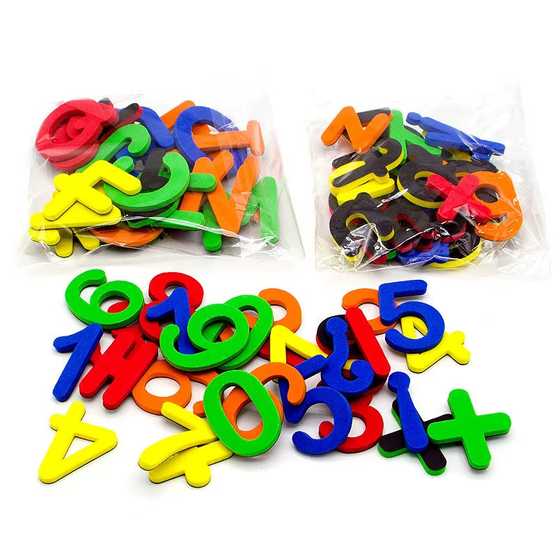 Magnetic Alphabet Letters Set (24-76 Pieces) - EVA Foam Refrigerator Stickers for Toddlers and Kids - Educational Toys for Learning Spelling and Counting