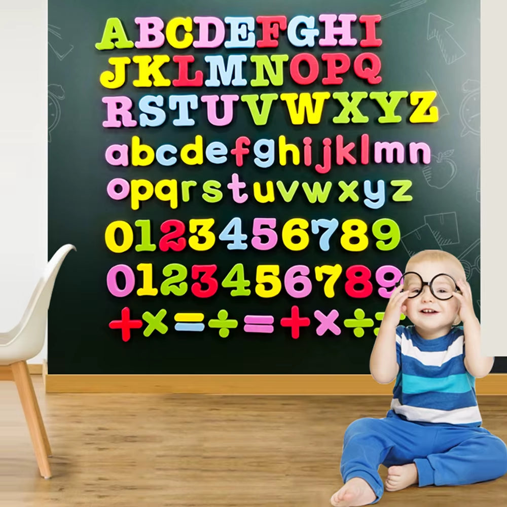 Educational Magnetic Letters and Numbers Set - Uppercase and Lowercase Alphabet Fridge Magnets for Preschool Learning and Math Skills