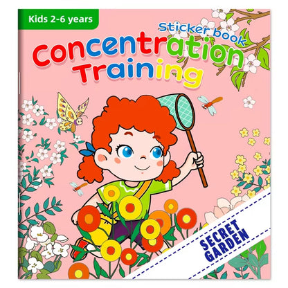 Montessori Cartoon Sticker Books for Potential Development in Children Aged 3-6 Years