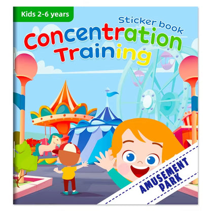 Montessori Cartoon Sticker Books for Potential Development in Children Aged 3-6 Years