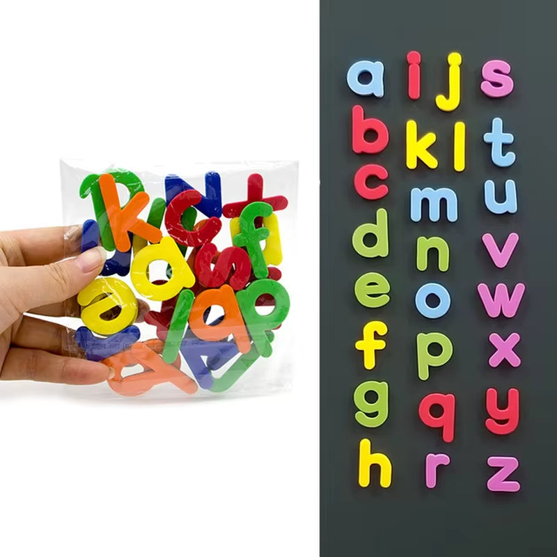 Magnetic Alphabet Letters Set (24-76 Pieces) - EVA Foam Refrigerator Stickers for Toddlers and Kids - Educational Toys for Learning Spelling and Counting