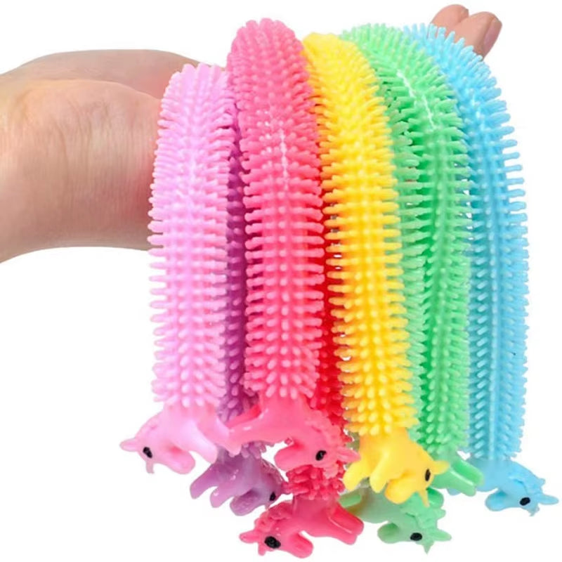 Premium Sensory Fidget Toys for Children and Adults: Innovative Squishy Shrink Tube and Pea Squeeze Toys for Autism and Anxiety Relief