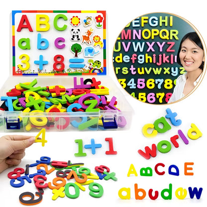 Magnetic Alphabet Letters Set (24-76 Pieces) - EVA Foam Refrigerator Stickers for Toddlers and Kids - Educational Toys for Learning Spelling and Counting