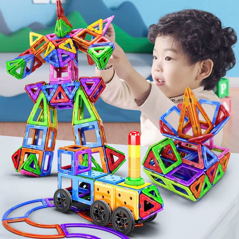 Magnetic Building Blocks Designer Set - Educational Magnet Toys for Children, Ideal Gift for Creative Play