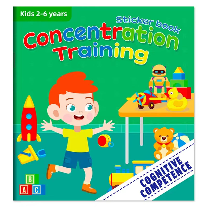 Montessori Cartoon Sticker Books for Potential Development in Children Aged 3-6 Years