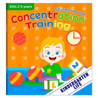 Montessori Cartoon Sticker Books for Potential Development in Children Aged 3-6 Years