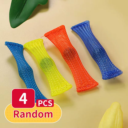 Premium Sensory Fidget Toys for Children and Adults: Innovative Squishy Shrink Tube and Pea Squeeze Toys for Autism and Anxiety Relief