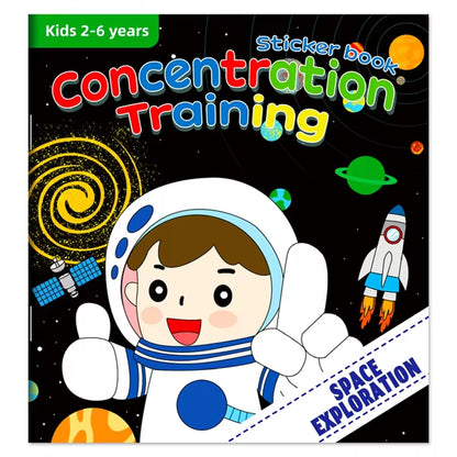 Montessori Cartoon Sticker Books for Potential Development in Children Aged 3-6 Years