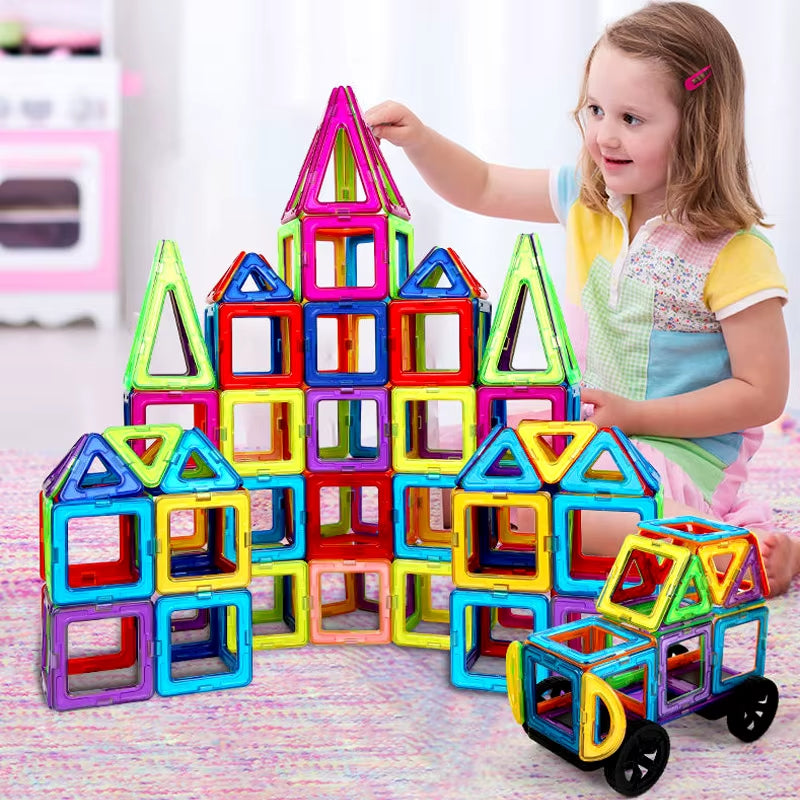 Magnetic Building Blocks Designer Set - Educational Magnet Toys for Children, Ideal Gift for Creative Play