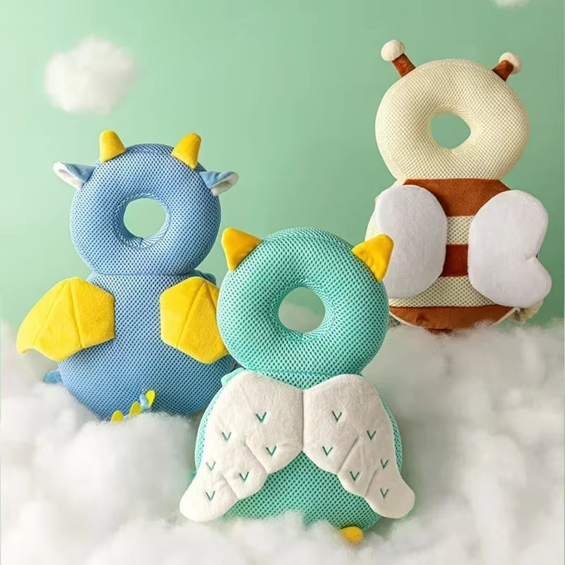 Toddler Head Protector Safety Cushion Pad for Ages 1-3 - Angel Bee Cartoon Design Protective Headgear