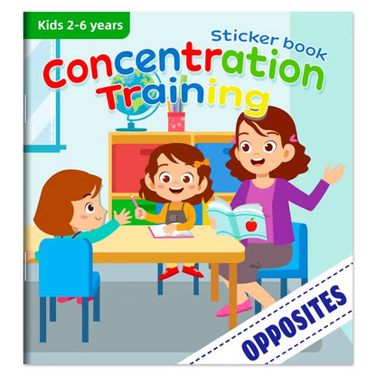 Montessori Cartoon Sticker Books for Potential Development in Children Aged 3-6 Years