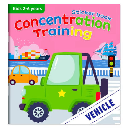 Montessori Cartoon Sticker Books for Potential Development in Children Aged 3-6 Years