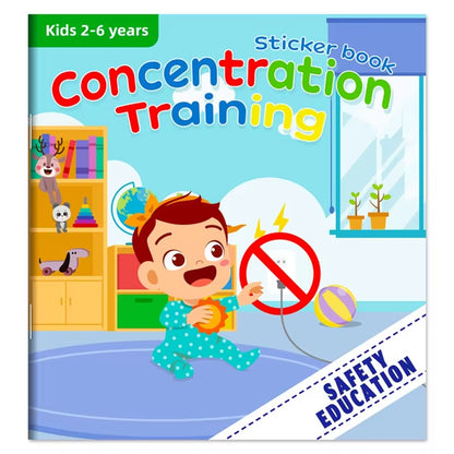Montessori Cartoon Sticker Books for Potential Development in Children Aged 3-6 Years
