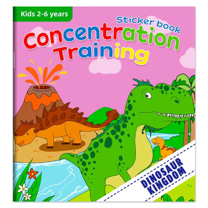 Montessori Cartoon Sticker Books for Potential Development in Children Aged 3-6 Years