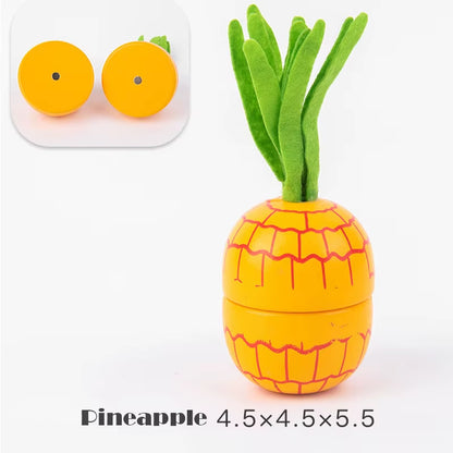 Magnetic Wooden Cutting Fruits and Vegetables Simulation Kitchen Playset - Montessori Educational Toy for Children