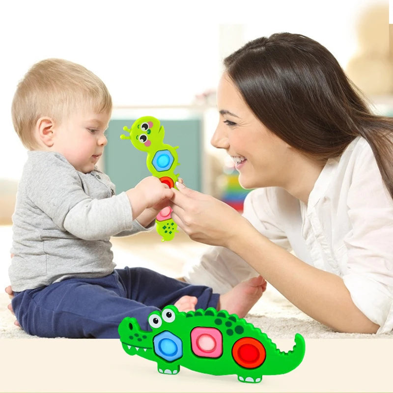 Montessori-Inspired Sensory Push Bubble Toy for Motor Skills Development in Infants Aged 0-12 Months