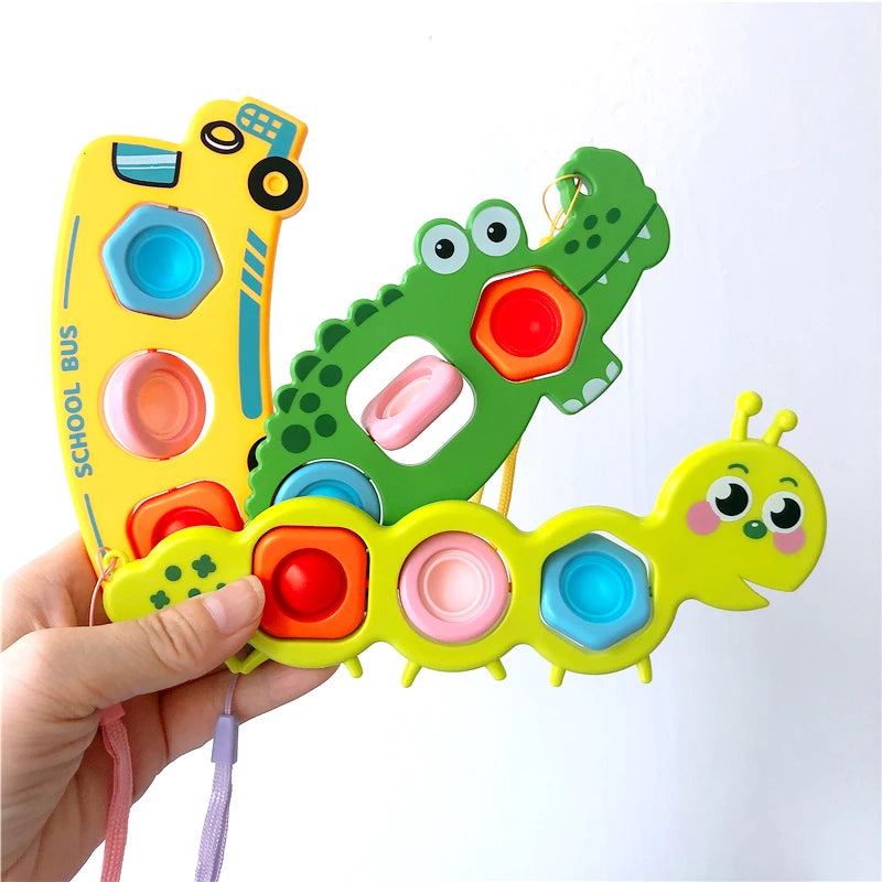 Montessori-Inspired Sensory Push Bubble Toy for Motor Skills Development in Infants Aged 0-12 Months