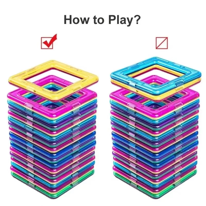 Magnetic Building Blocks Designer Set - Educational Magnet Toys for Children, Ideal Gift for Creative Play
