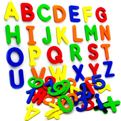 Magnetic Alphabet Letters Set (24-76 Pieces) - EVA Foam Refrigerator Stickers for Toddlers and Kids - Educational Toys for Learning Spelling and Counting