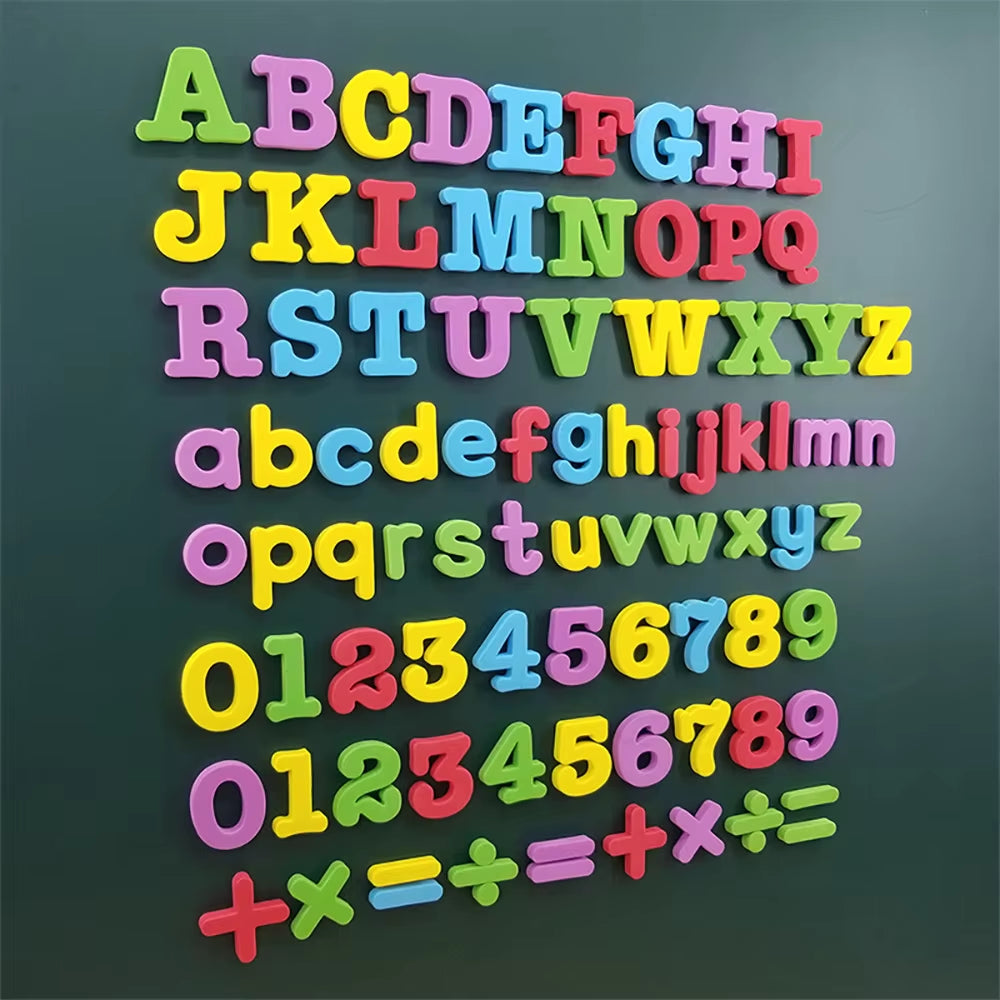 Educational Magnetic Letters and Numbers Set - Uppercase and Lowercase Alphabet Fridge Magnets for Preschool Learning and Math Skills