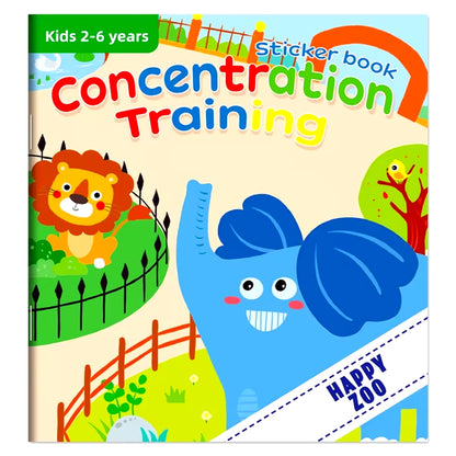 Montessori Cartoon Sticker Books for Potential Development in Children Aged 3-6 Years