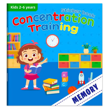 Montessori Cartoon Sticker Books for Potential Development in Children Aged 3-6 Years
