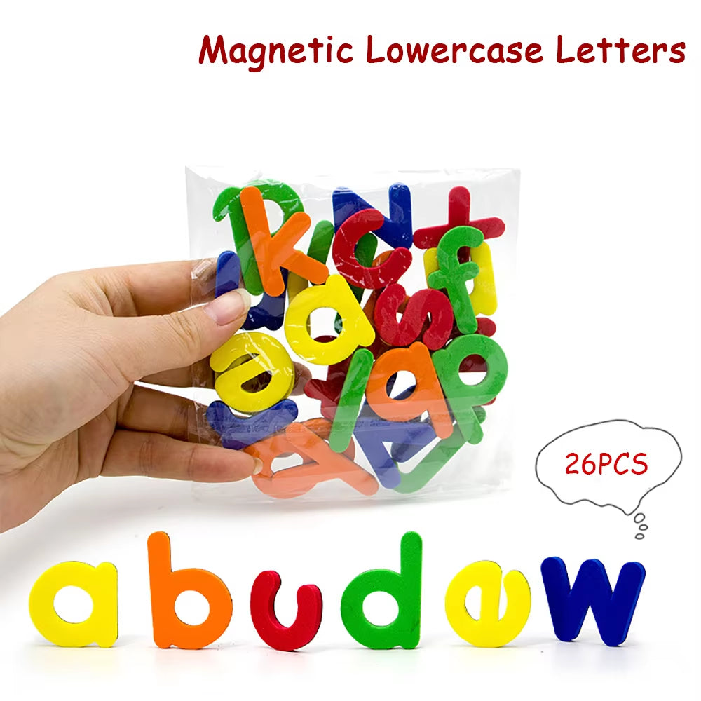 Educational Magnetic Letters and Numbers Set - Uppercase and Lowercase Alphabet Fridge Magnets for Preschool Learning and Math Skills