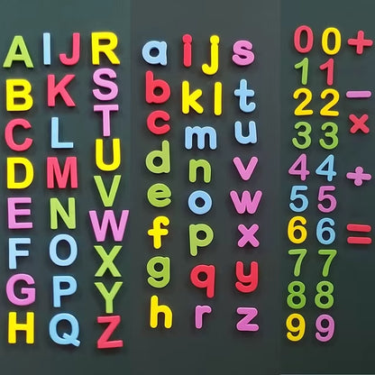 Magnetic Alphabet Letters Set (24-76 Pieces) - EVA Foam Refrigerator Stickers for Toddlers and Kids - Educational Toys for Learning Spelling and Counting
