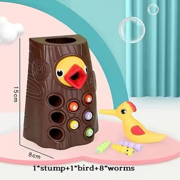 Magnetic Woodpecker Worm Game
